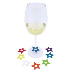 Lot de 8 marqueurs de verre star Multicolore - Tag par Koala