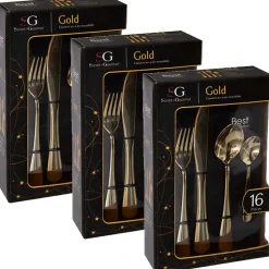 Lot de 3 Ménagères en Acier Inoxydable - 48 Couverts