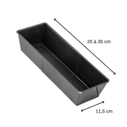 Lot de 2 moules à cakes extensibles 20 à 35 cm Zenker Black Metallic