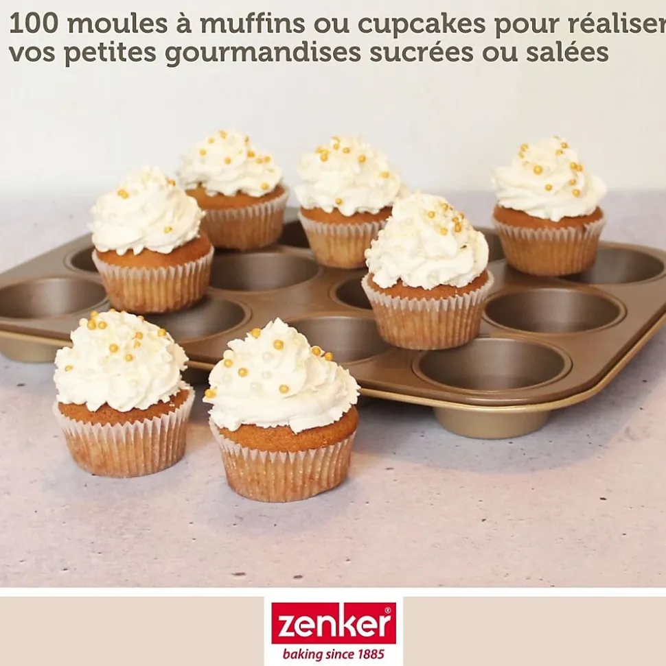 Lot de 100 moules à muffin en papier 7 cm Zenker Smart Pastry