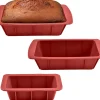 Lot de 3 moules à pain en silicone antiadhésif