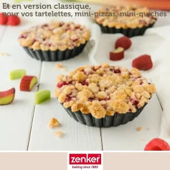 Lot de 6 moules à tartelettes 10 cm Zenker Black Metallic