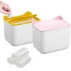 Lot de 2 petites poubelles de bureau de 2,5L blanc