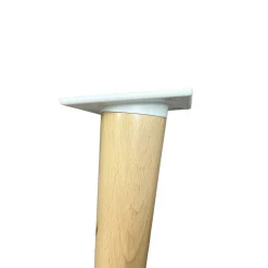 Lot de 2 pieds coniques DECO-GEM pour table basse en bois, hêtre vernis, à visser, H.30 cm