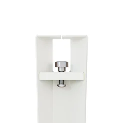 Lot de 2 pieds d'angle DECO-GEM pour table mange debout en acier finition époxy blanc à vis-étau, H.90 cm