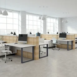 Lot de 2 pieds de table ECD Germany forme rectangulaire 80x72 cm anthracite acier revêtu par poudre