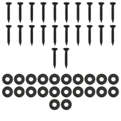 Lot de 2 pieds de table ECD Germany forme rectangulaire 60x72 cm noir acier revêtu par poudre