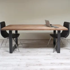 Lot de 2 pieds de table ECD Germany forme rectangulaire 70x72 cm anthracite acier revêtu par poudre