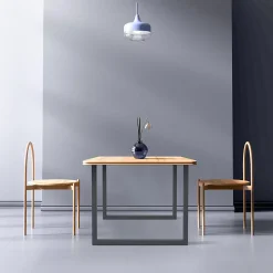 Lot de 2 pieds de table ECD Germany forme rectangulaire 90x72 cm anthracite acier revêtu par poudre