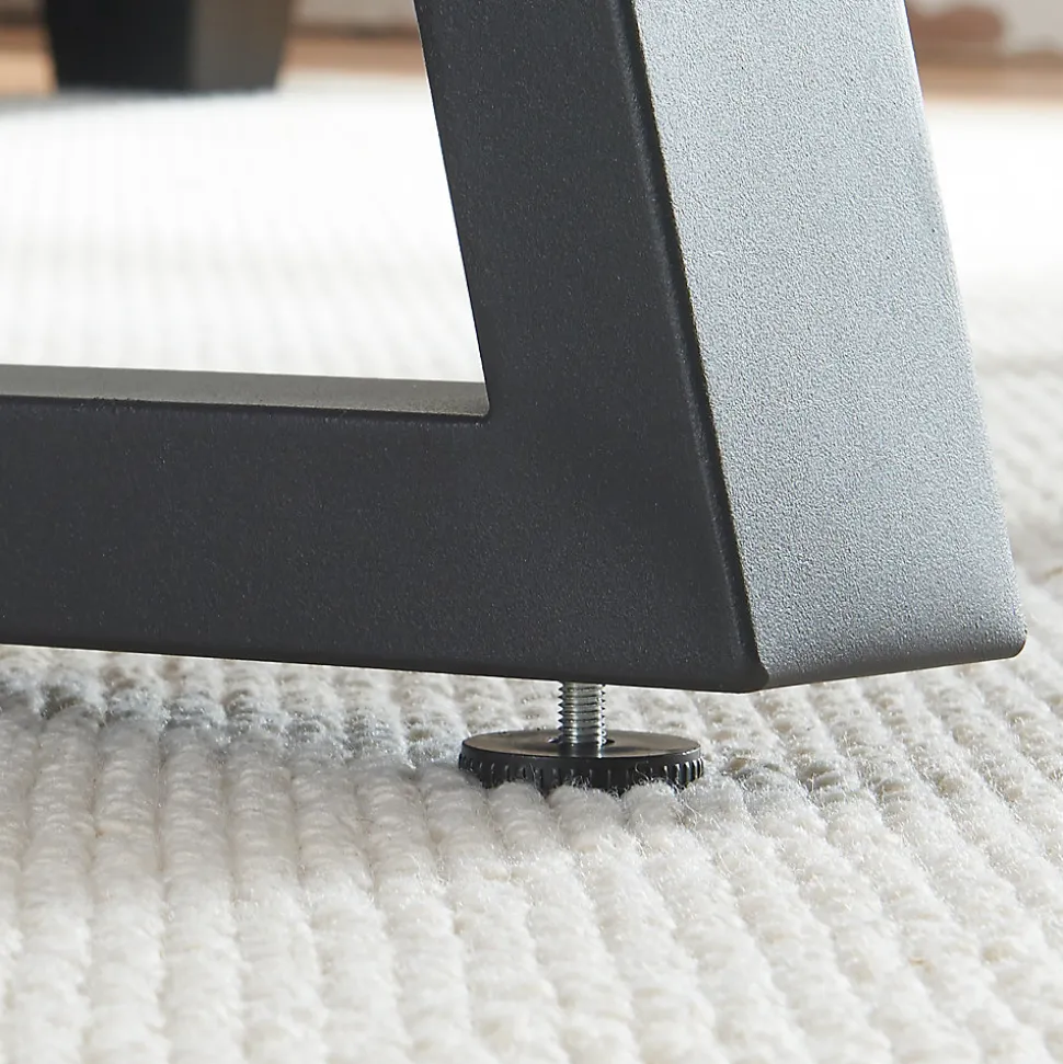 Lot de 2 pieds de table Greiling acier 72 x 70 cm noir en.casa