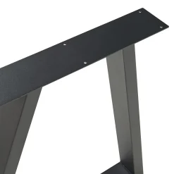 Lot de 2 pieds de table Greiling acier 72 x 70 cm noir en.casa