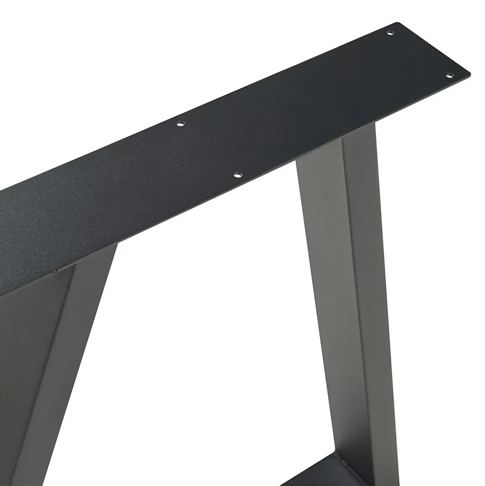 Lot de 2 pieds de table Greiling acier 72 x 70 cm noir en.casa
