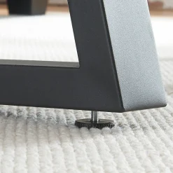 Lot de 2 pieds de table Greiling acier 40 x 40 cm noir en.casa