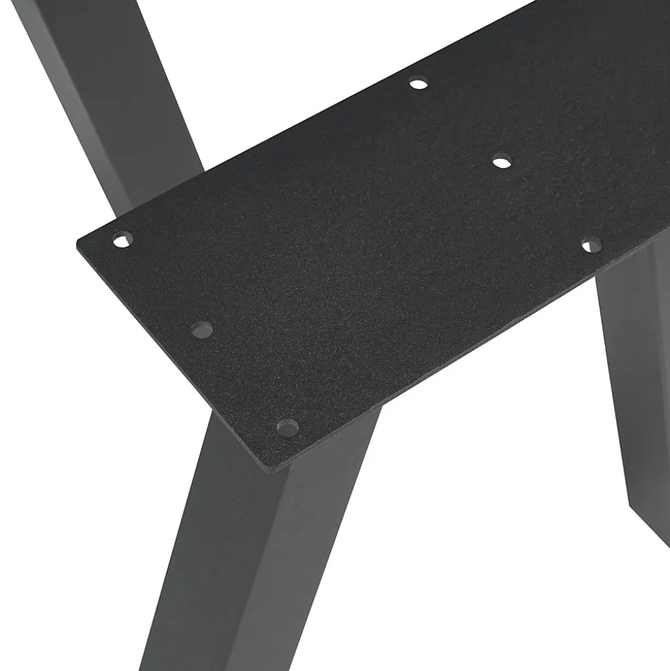 Lot de 2 pieds de table Heustreu acier 40 x 40 cm noir en.casa