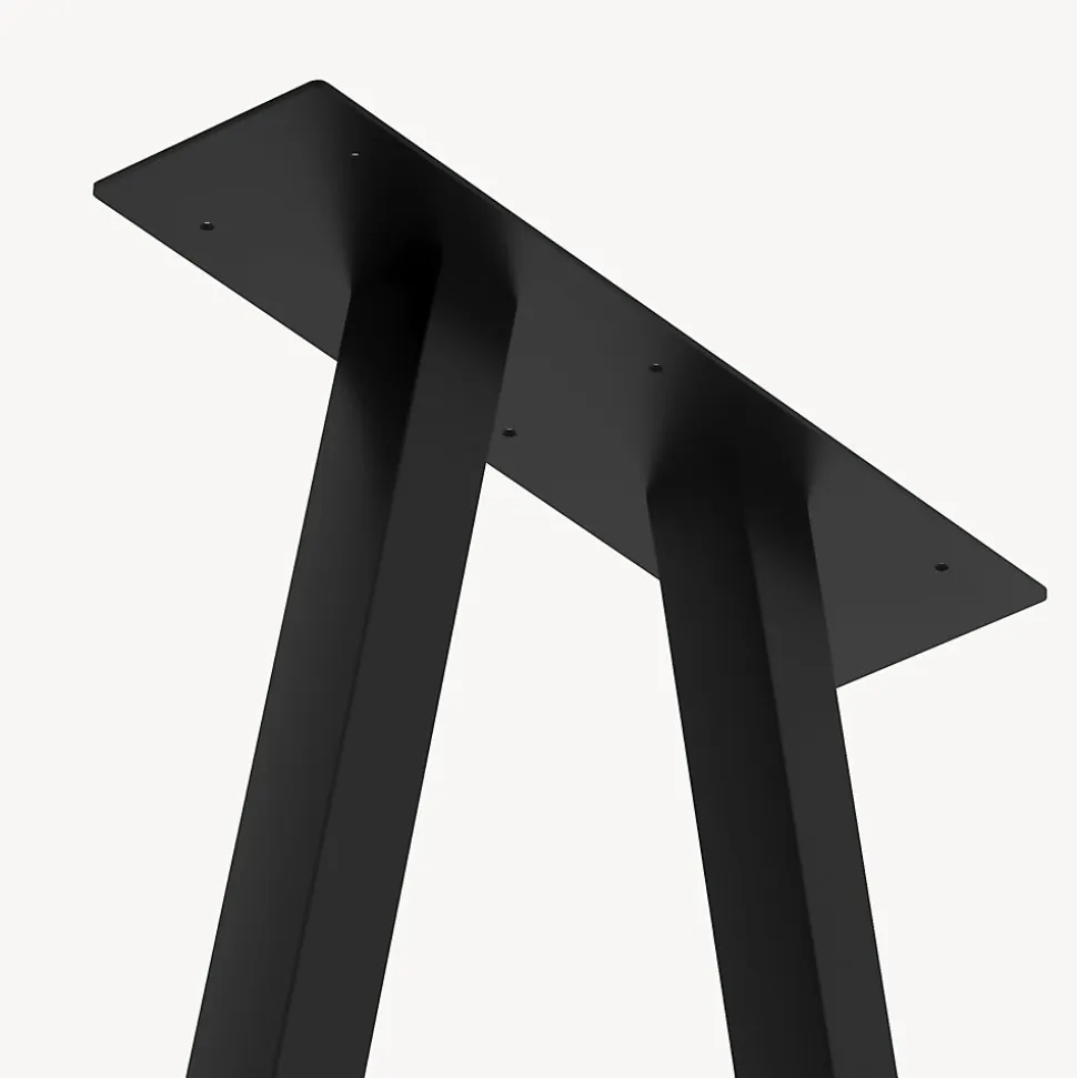 Lot de 2 pieds de table Heustreu acier 45 x 40 cm noir en.casa