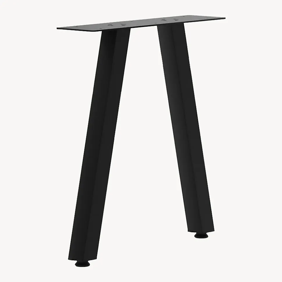 Lot de 2 pieds de table Heustreu acier 45 x 40 cm noir en.casa