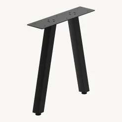 Lot de 2 pieds de table Heustreu acier 45 x 40 cm noir en.casa