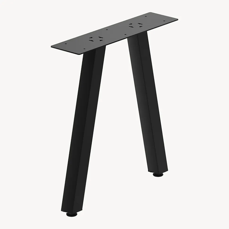 Lot de 2 pieds de table Heustreu acier 45 x 40 cm noir en.casa