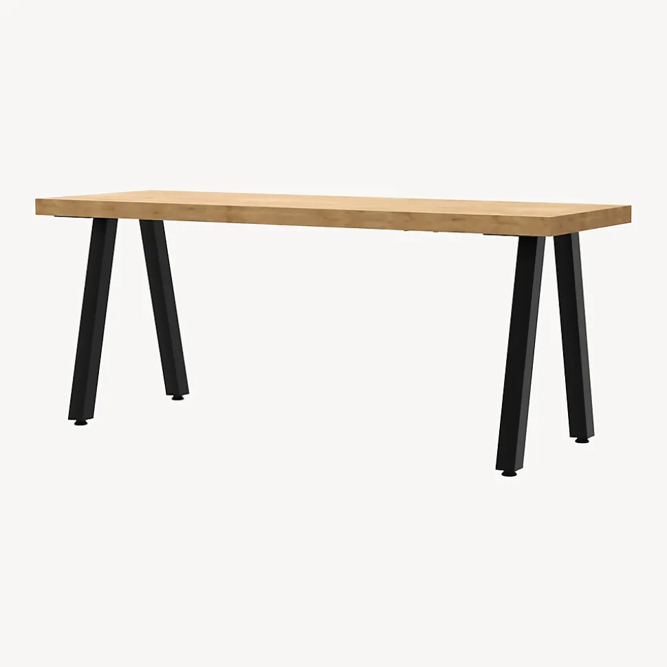 Lot de 2 pieds de table Heustreu acier 45 x 40 cm noir en.casa