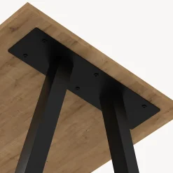 Lot de 2 pieds de table Heustreu acier 45 x 40 cm noir en.casa