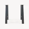Lot de 2 pieds de table Hullem acier 72 x 70 x 10 cm noir en.casa