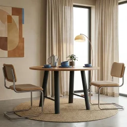 Lot de 2 pieds de table Hullem acier 72 x 70 x 10 cm noir en.casa