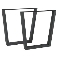 Lot de 2 pieds de table Lalling acier 72 x 75 cm noir en.casa