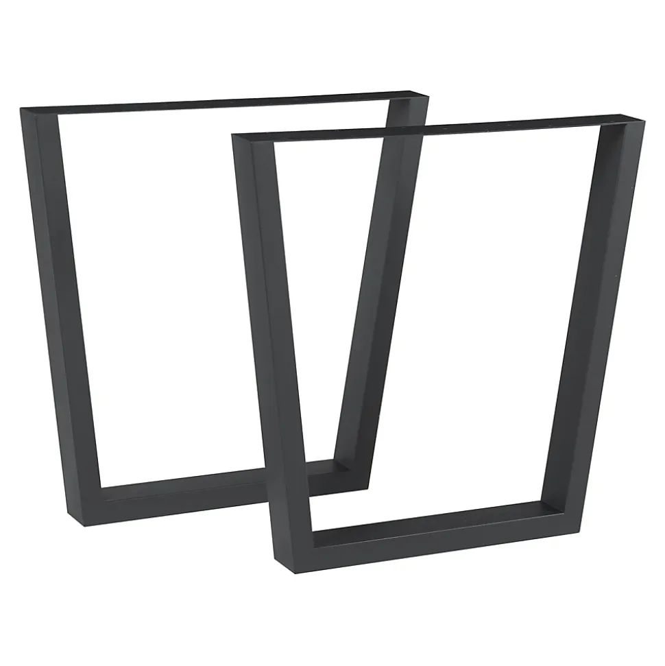 Lot de 2 pieds de table Lalling acier 72 x 75 cm noir en.casa