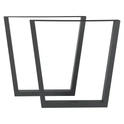 Lot de 2 pieds de table Lalling acier 72 x 75 cm noir en.casa