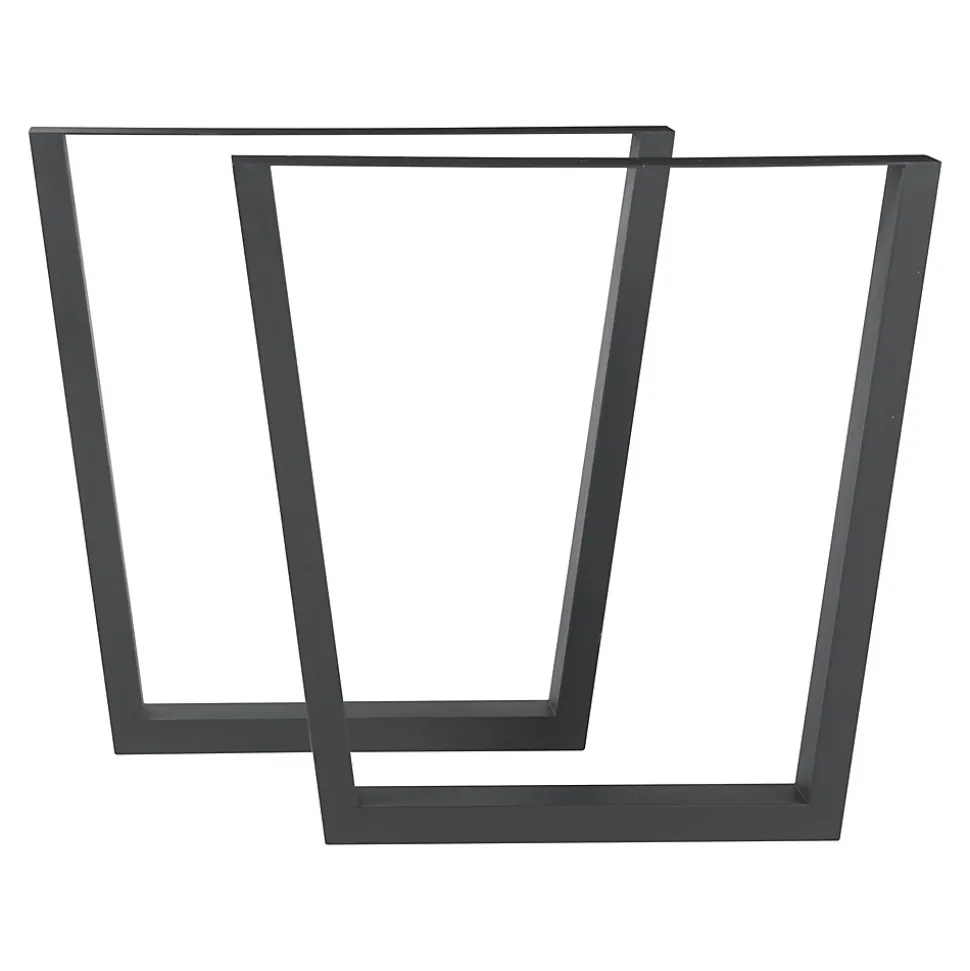 Lot de 2 pieds de table Lalling acier 72 x 75 cm noir en.casa