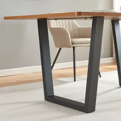 Lot de 2 pieds de table Lalling acier 72 x 75 cm noir en.casa