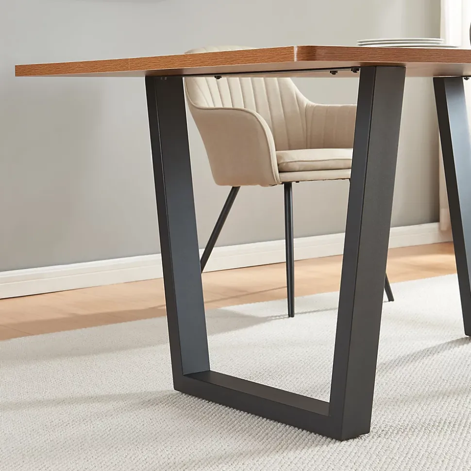 Lot de 2 pieds de table Lalling acier 72 x 75 cm noir en.casa