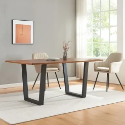 Lot de 2 pieds de table Lalling acier 72 x 75 cm noir en.casa