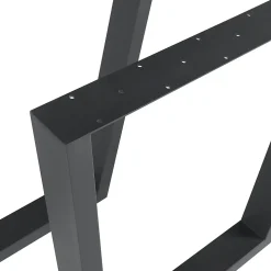 Lot de 2 pieds de table Lalling acier 72 x 75 cm noir en.casa