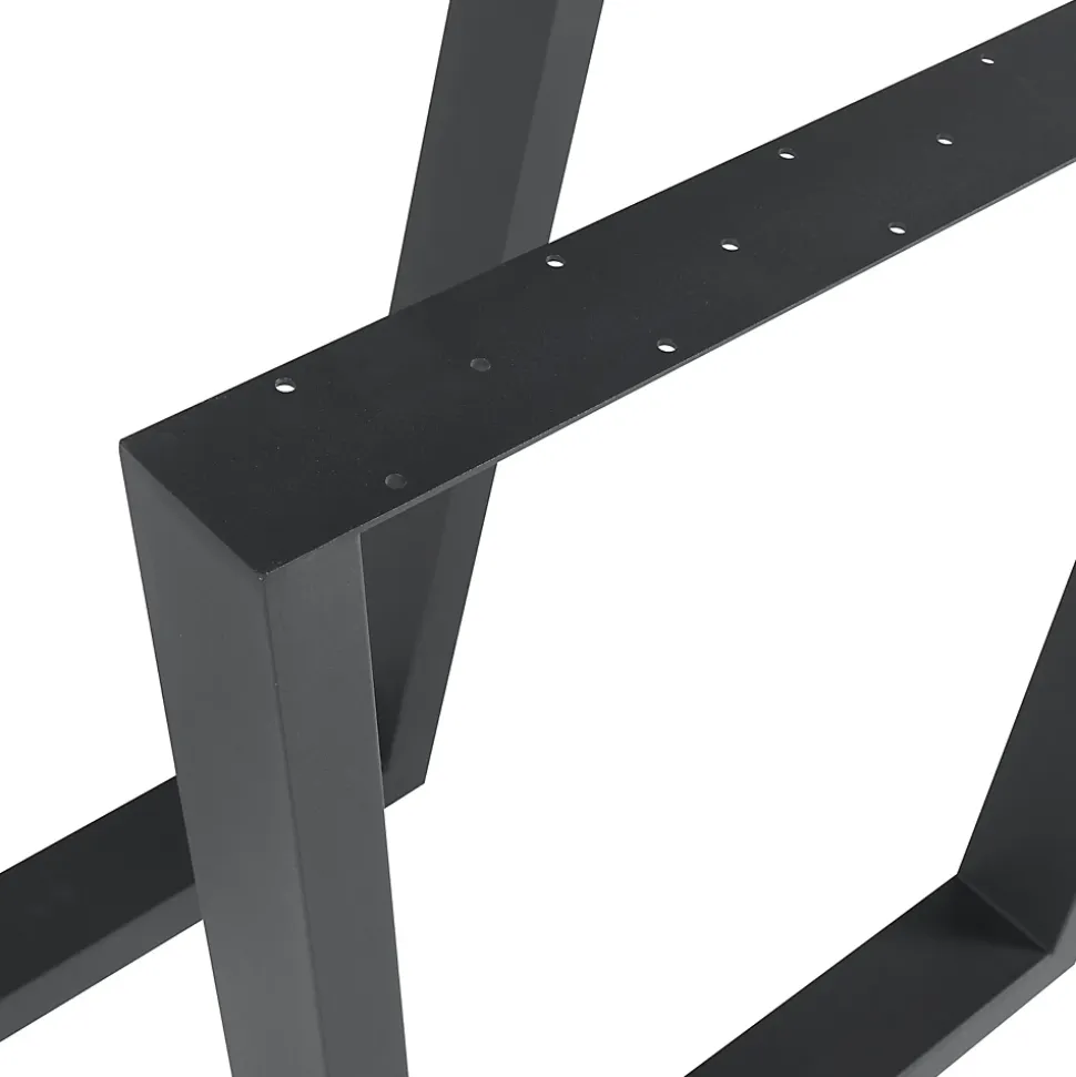Lot de 2 pieds de table Lalling acier 72 x 75 cm noir en.casa
