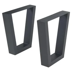 Lot de 2 pieds de table Lalling acier 43 x 40 cm noir en.casa