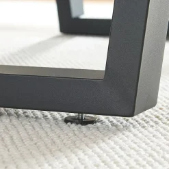 Lot de 2 pieds de table Lalling acier 43 x 40 cm noir en.casa