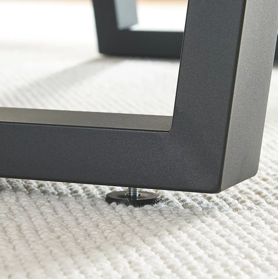 Lot de 2 pieds de table Lalling acier 43 x 40 cm noir en.casa