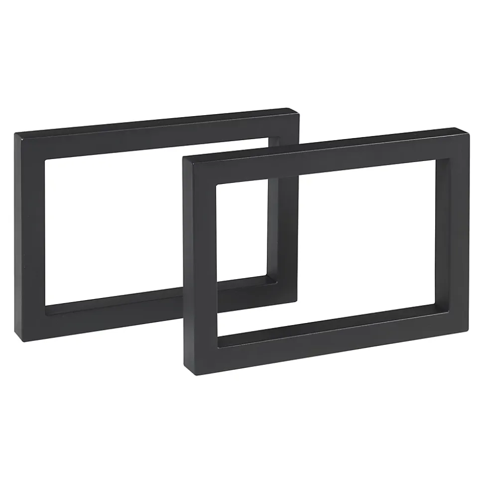 Lot de 2 pieds de table Lunderskov acier 35 x 50 cm noir en.casa