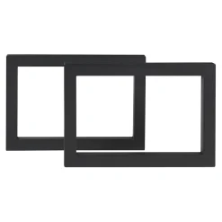 Lot de 2 pieds de table Lunderskov acier 35 x 50 cm noir en.casa