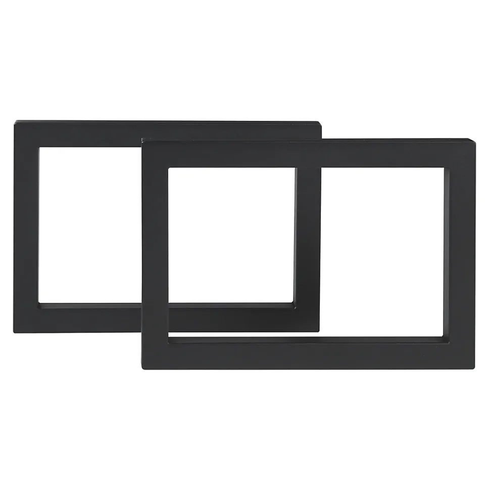 Lot de 2 pieds de table Lunderskov acier 35 x 50 cm noir en.casa