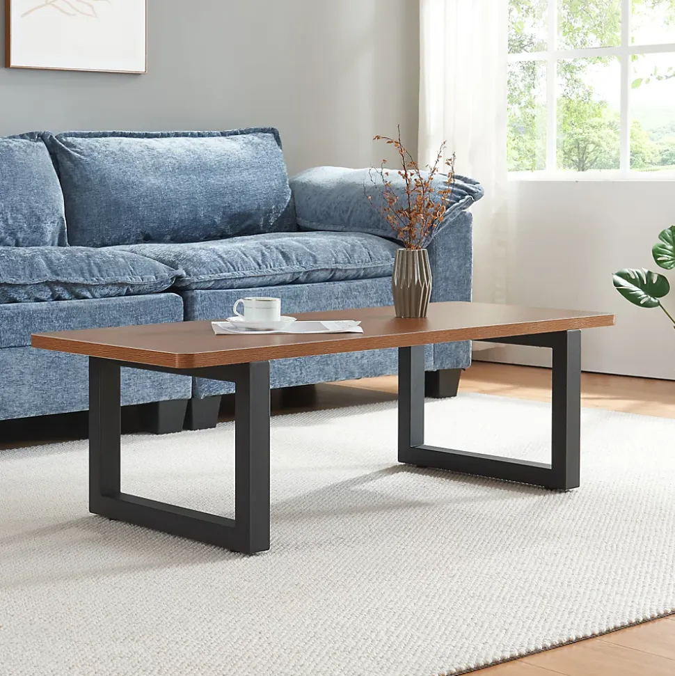 Lot de 2 pieds de table Lunderskov acier 35 x 50 cm noir en.casa