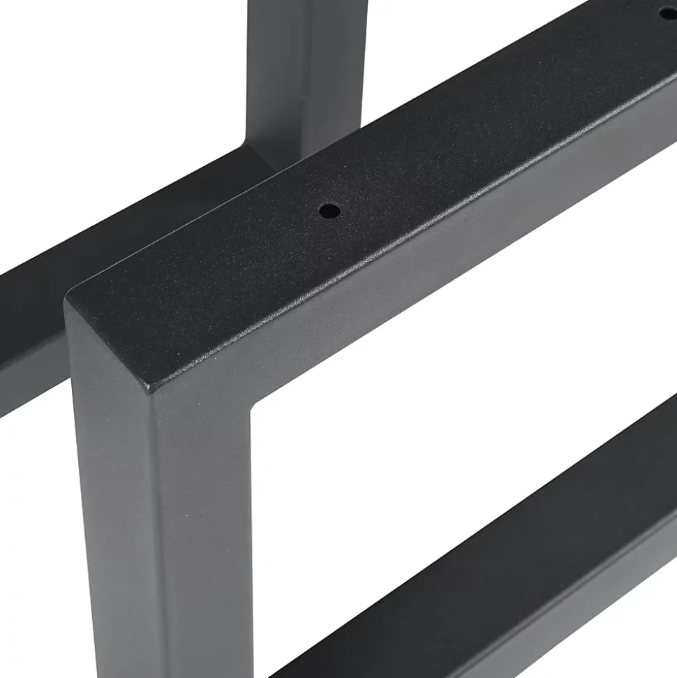 Lot de 2 pieds de table Lunderskov acier 35 x 50 cm noir en.casa