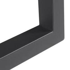 Lot de 2 pieds de table Lunderskov acier 35 x 50 cm noir en.casa