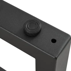 Lot de 2 pieds de table Lunderskov acier 35 x 50 cm noir en.casa