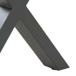 Lot de 2 pieds de table Maribo acier 42 x 40 cm noir en.casa