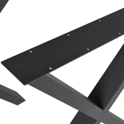 Lot de 2 pieds de table Maribo acier 72 x 55 cm noir en.casa