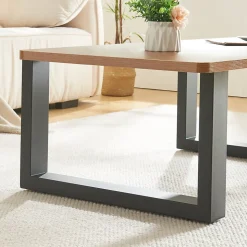 Lot de 2 pieds de table Makers acier 40 x 64 cm noir en.casa