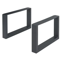 Lot de 2 pieds de table Makers acier 40 x 64 cm noir en.casa