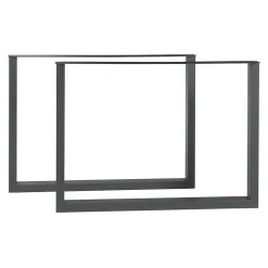 Lot de 2 pieds de table Makers acier 72 x 100 cm noir en.casa